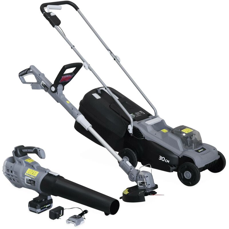 Voltr - Tondeuse a gazon sans fil 30cm + debrousailleuse san