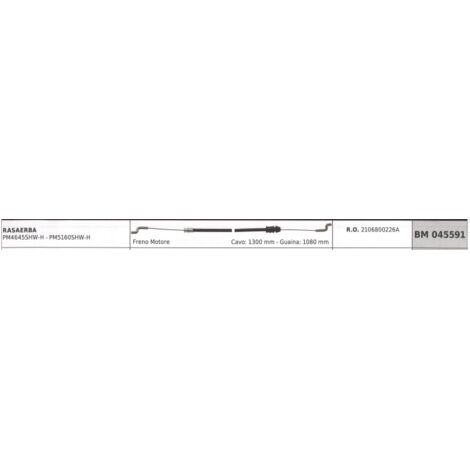 Tondeuse MOWOX câble frein moteur PM4645SHW-H câble 1300mm gaine 1080mm