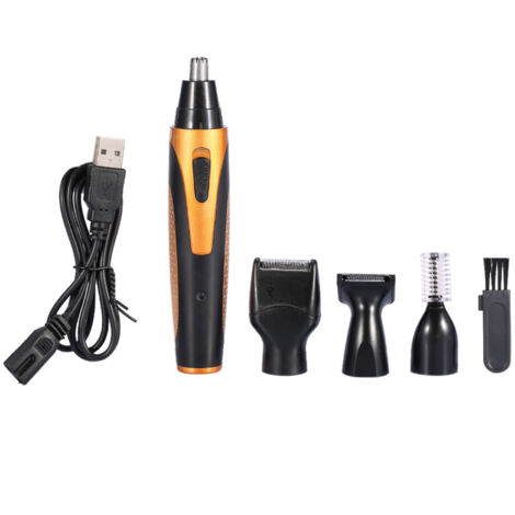 Tondeuse Multifonction 4 en 1 pour Homme - Coupe Barbe, Nez, Oreilles et Sourcils avec Batterie Rechargeable