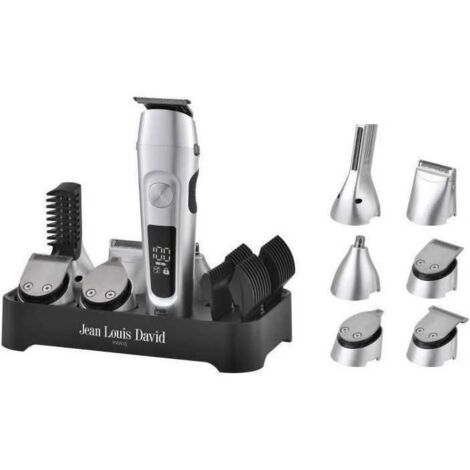 Tondeuse multifunción Jean Louis David JLD Ultimate Trimmer 6 en 1 Plata y negro, Autonomía 120 min