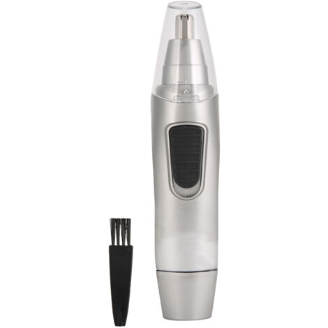 Tondeuse Nasale et Faciale Électrique Multifonction - Épilation Nez, Oreilles, Barbe - Rasoir Argenté