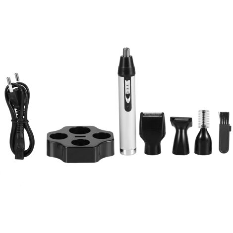 Tondeuse Nasale et Sourcils 4 en 1 Rechargeable - Kit de Nettoyage Facial pour Hommes