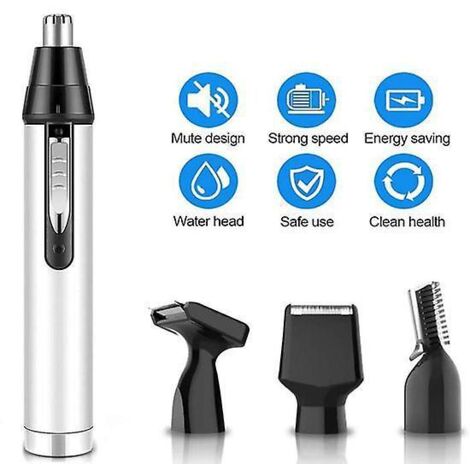 tondeuse Nez Et Oreilles 4 En 1 Tondeuse Barbe Tondeuse Sourcils Tondeuse Lectrique Professionnelle Rechargeable Et Tanche Pour Hommes