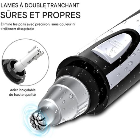 Tondeuse nez et oreilles électrique Aigostar, appareil lavable et portable, coupe poils de nez et d’oreilles, pratique et douce pour hommes et femmes au quotidien