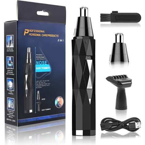 Tondeuse Nez Oreilles, 3 en 1 USB Rechargeable Rasoir Electrique, Tondeuse à sourcils indoloreet professionnelle pour les hommes et les femmes,Tondeuse Nez