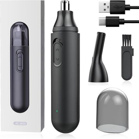 Tondeuse Nez Oreilles Sans Fil Multifonction – Coupe Poils Nez, Oreilles, Sourcils, USB Rechargeable IPX7 Étanche, Précision Professionnelle pour Homme Femme