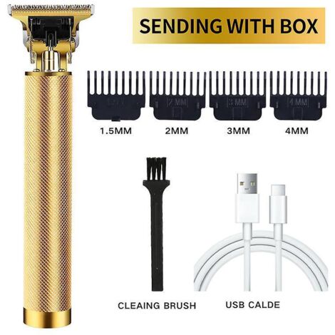 tondeuse  (or) Cheveux Hommes, Tondeuse Barbe Kit Homme Electriques, Sans Fil Tondeuse  Cheveux Rasoir Barbe Tondeuse Kit, Rechargeable, Silencieu