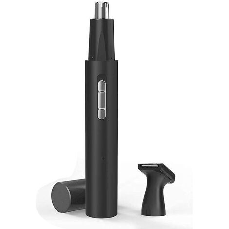 tondeuse Poils De Nez (noire) Adapte Aux Hommes Et Aux Femmes, Tondeuse Professionnelle 2 En 1 Indolore Pour Poils De Nez Et Oreilles Rechargeabl