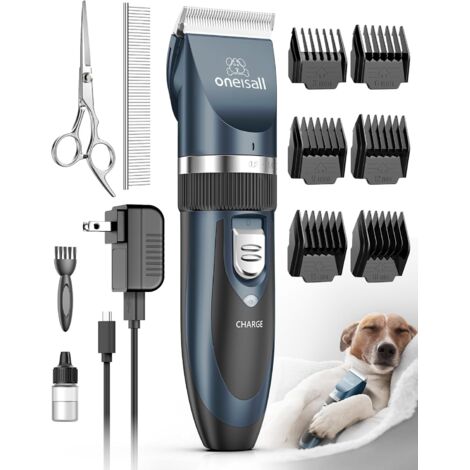 Tondeuse pour chien silencieuse, kit de toilettage avec tondeuse électrique sans fil rechargeable et silencieuse pour chiens, chats et autres animaux de compagnie.-AquaForge