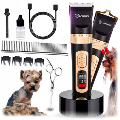 TONDEUSE pour chiens, chats, CHIENS, POILS, NE BRÛLE PAS, silencieuse