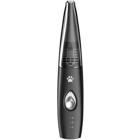 Tondeuse pour chiens et chats, tondeuse silencieuse avec lumière LED pour la coupe des pattes - Noire