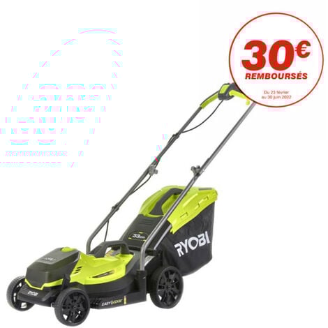 Tondeuse poussée RYOBI 18V OnePlus LithiumPlus coupe 33cm - 1 batterie 4.0Ah - 1 chargeur - RLM18X33B40 - 5133004306