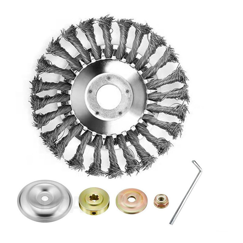 Tondeuse professionnelle de 6 pouces, tête de coupe-herbe indestructible, lame rotative avec cordon, accessoires pour tondeuse à gazon, brosse pour