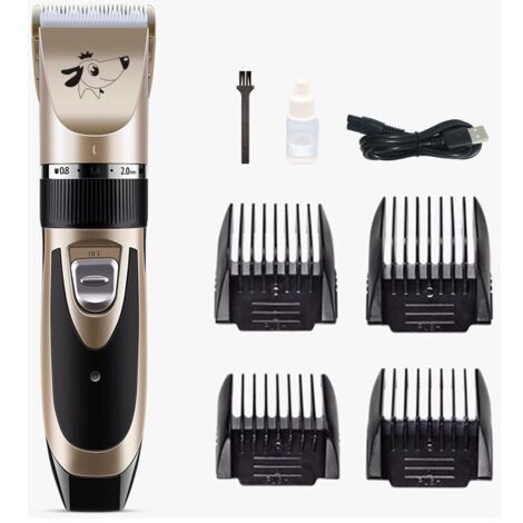 Tondeuse professionnelle électrique pour chiens à poils longs et épais, sans fil et rechargeable, kit de toilettage pour chiens, chats et autres animaux de compagnie.-AquaForge