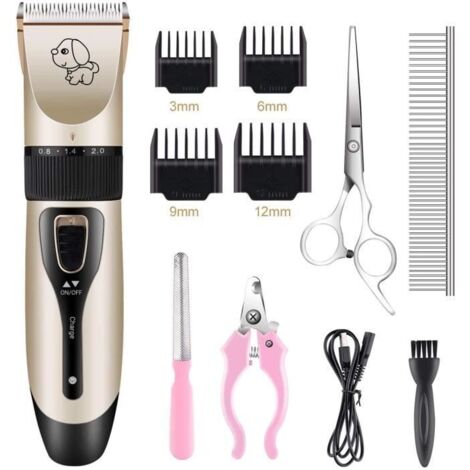 Tondeuse Professionnelle - Non spécifié - Rechargeable - Silencieuse - 7 Outils Inclus - Pour Chien et Chats