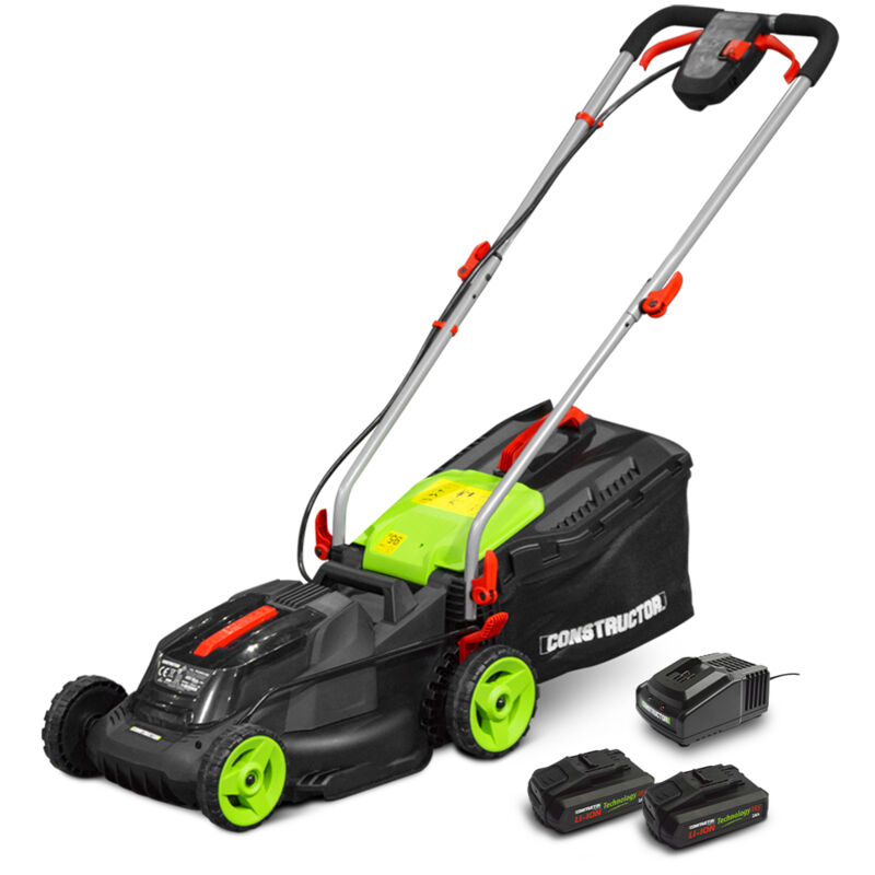 CONSTRUCTOR Tondeuse rechargeable 40V (2x20V) 34 cm avec 2 batteries 2Ah et chargeur 