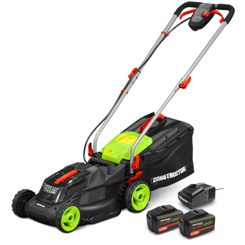 Constructor - Tondeuse rechargeable 40V (2x20V) 34 cm avec 2 batteries 4Ah et chargeur