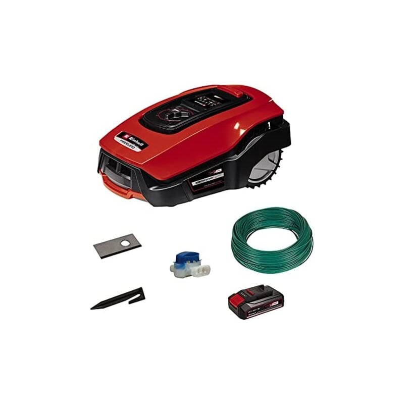 Freelexo 600 bt tondeuse de tondeuse à gazon Robot tondeuse Batterie Noir, Rouge - Einhell