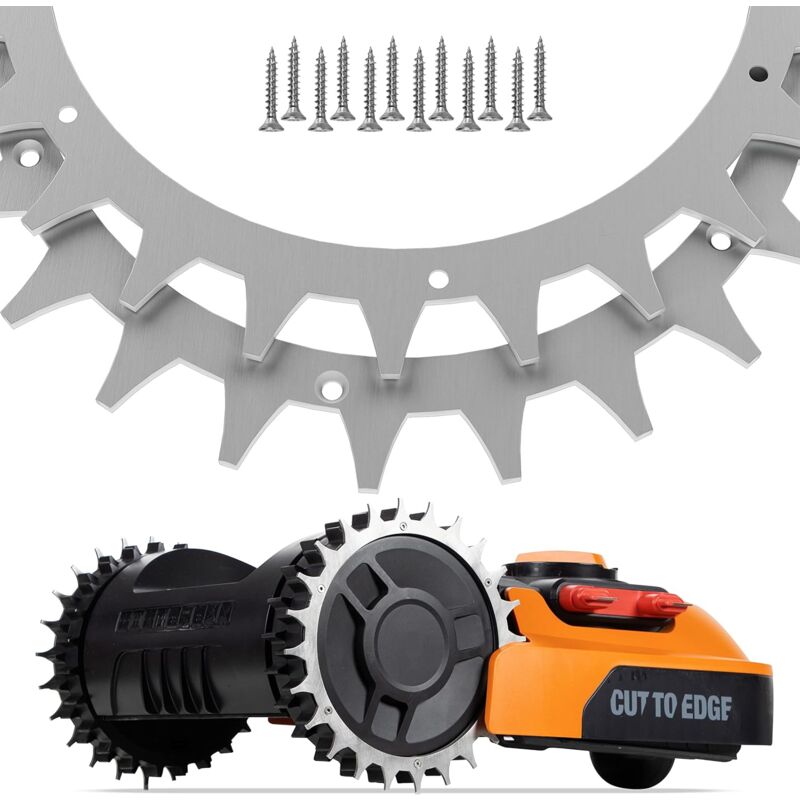 Tondeuse Robot Tondeuse Spikes, Amélioration de la Traction pour Worx Landroid S et M - 3 mm
