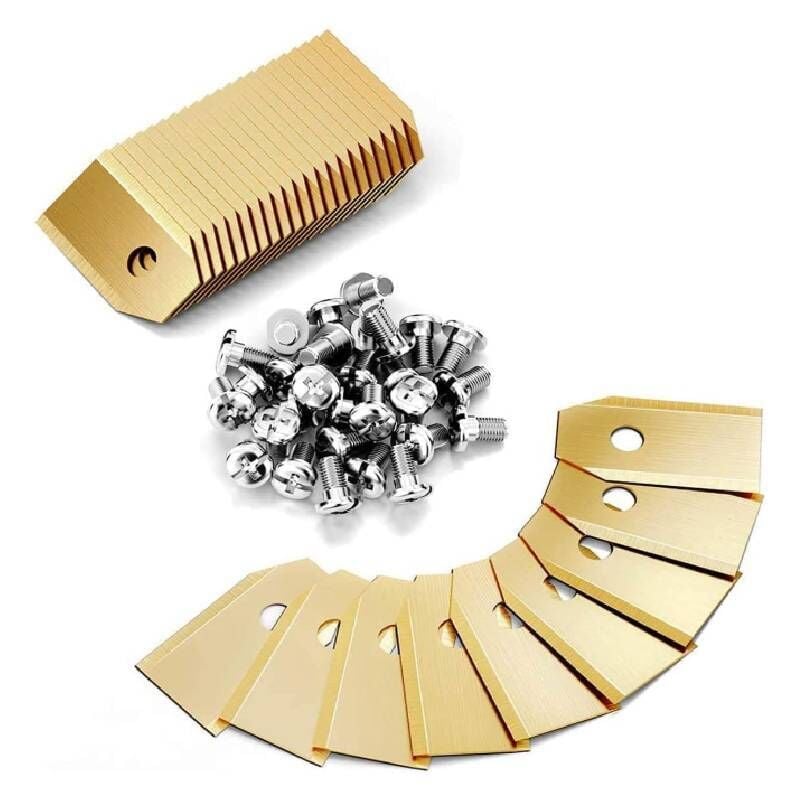 Tondeuse robotisée, 60 lames de rechange universelles + 60 vis, compatible avec toutes les tondeuses robotisées Husqvarna Automower, Gardena et