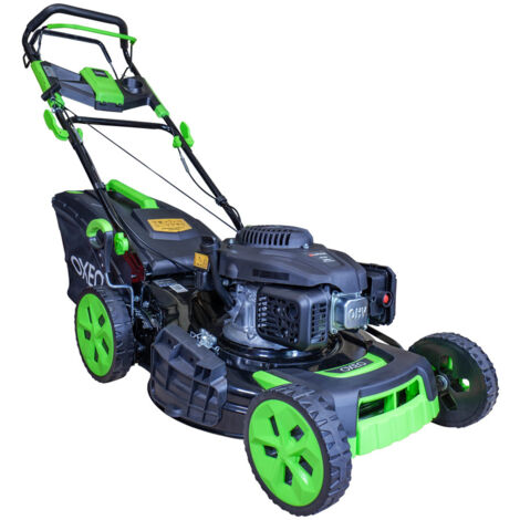 Oxeo – Tondeuse thermique 196cc – Auto-propulsée – Moteur Loncin V200 – Largeur de coupe 53 cm – Bac de ramassage 65L – Démarrage facile