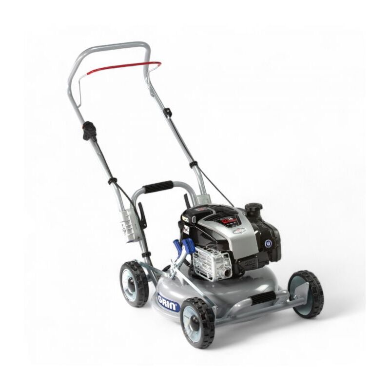 Tondeuse thermique 46cm, mulching pulvérisateur sans bac, démarrage électrique Grin HM46-INSTART