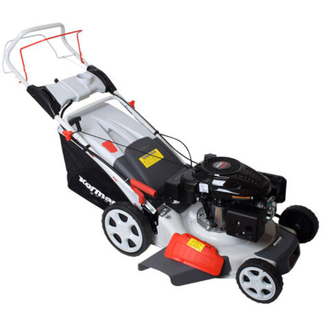 Tondeuse thermique autotractée démarrage élec 196cc 4en1 coupe 50cm Korman