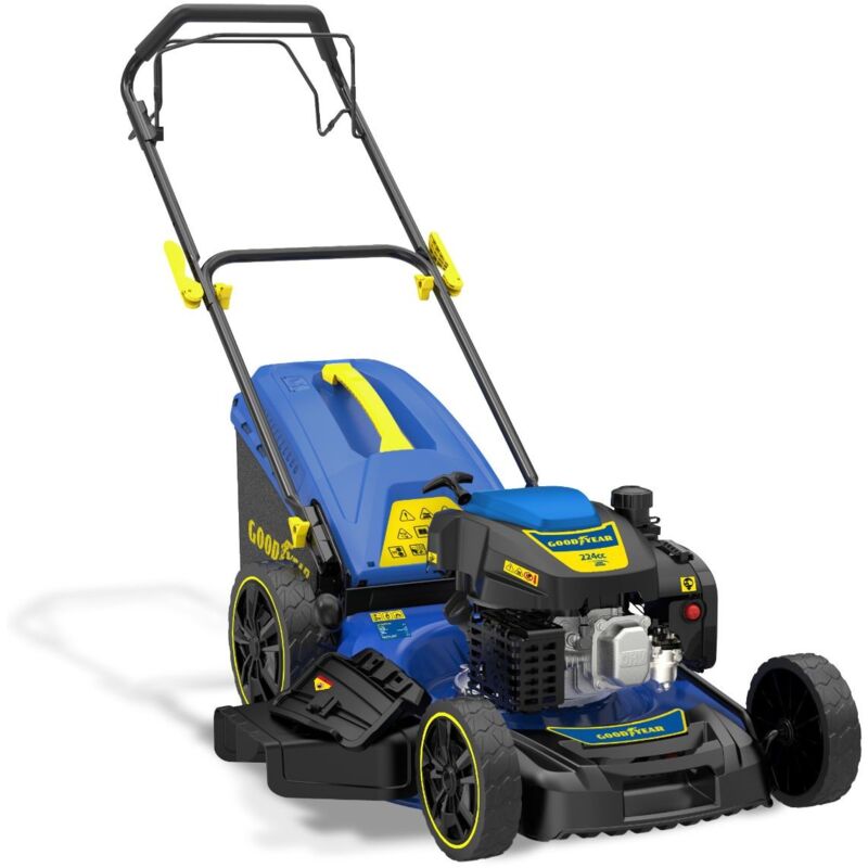 Tondeuse Thermique Autotractée 224Cm3 7,5CV Moteur 4T ohv Largeur de coupe 56cm Surfaces 2000m² Goodyear GY56LM