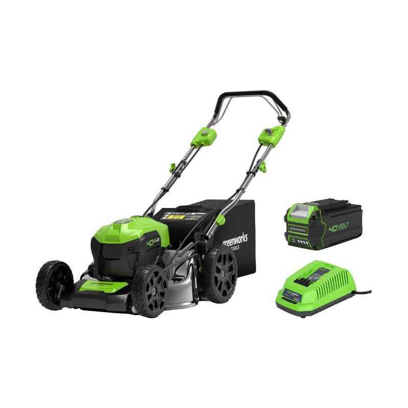 Greenworks - Tondeuse tractée 40V - Coupe de 46cm - 1 Batterie 4,0Ah - 1 Chargeur - GD40LM46SPK4x