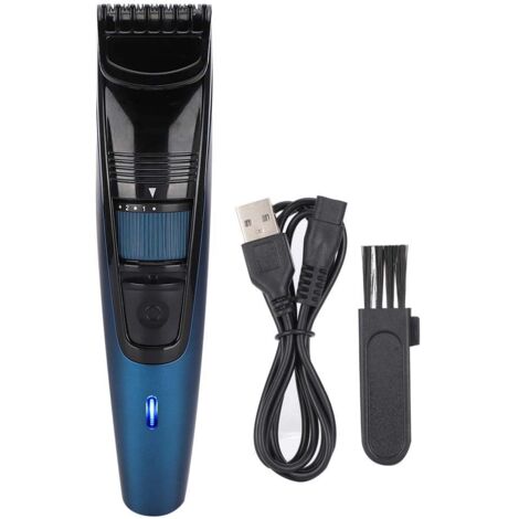 Tondeuse USB SK-539 Autonome et Réglable pour Coiffure à Domicile (Bleu)