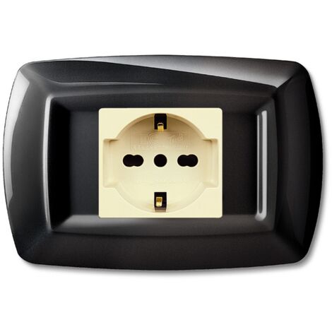 Tondo Placca Mod.Magic Plast.1P.Schuko Oro - 10 Pz