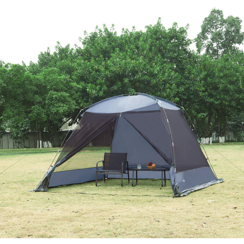 Tonnelle de jardin Beekdaelen 305 x 305 x 213 cm gris / vert clair Pro.tec