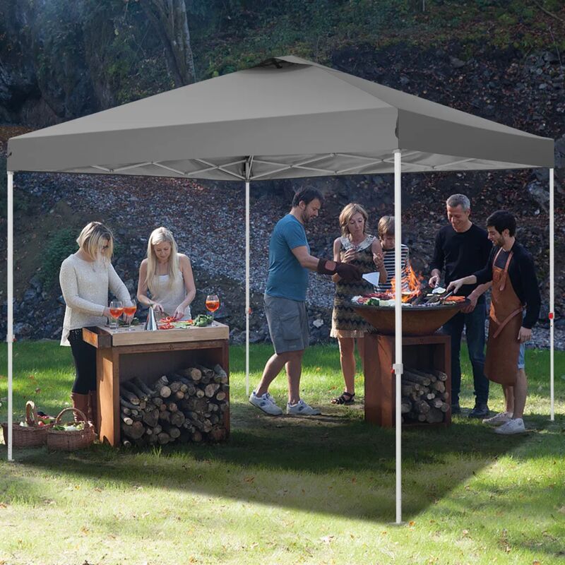 3x3m Tonnelle pliante de Jardin Imperméable avec sac de transport - Barnum pliant pour marché, mariage, camping, activités en plein air sans paroi