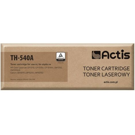 Toner Actis TH-540A (remplacement pour HP 125A CB540A, Canon CRG-716B Standard 2400 pages noir)