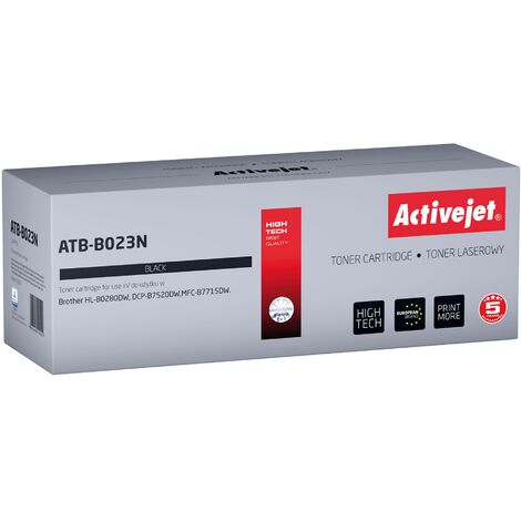 Toner Activejet ATB-B023N (remplacement pour Brother TN-B023 Supreme 2000 pages noir)