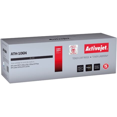 Toner Activejet ATH-106N Nero compatibile con HP 106A W1106A, alta capacit� fino a 1000 pagine