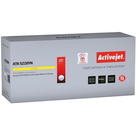 Toner Activejet ATK-5220YN (remplacement pour Kyocera TK-5220M Supreme 1200 pages jaune)