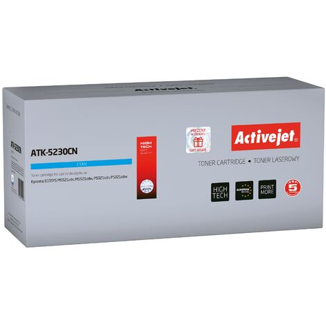 Toner Activejet ATK-5230CN (remplacement pour Kyocera TK-5230C  Supreme  2 200 pages  cyan)