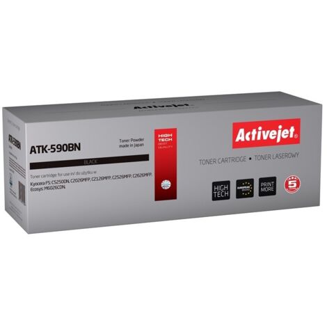 Toner Activejet ATK-590BN - Sostituzione per Kyocera TK-590BK, 7000 pagine