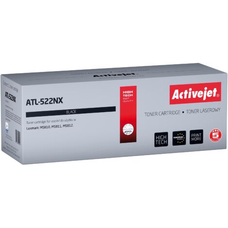 Toner Activejet ATL-522NX Nero compatibile con Lexmark 52D2H00, alta capacit� fino a 25.000 pagine