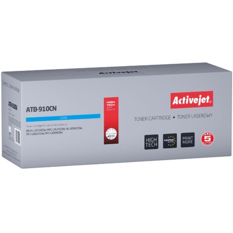 Toner Activejet pour Brother TN910C (nouveau ATB-910CN)