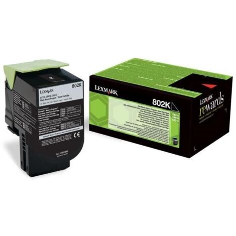 Tóner Lexmark 802K Negro