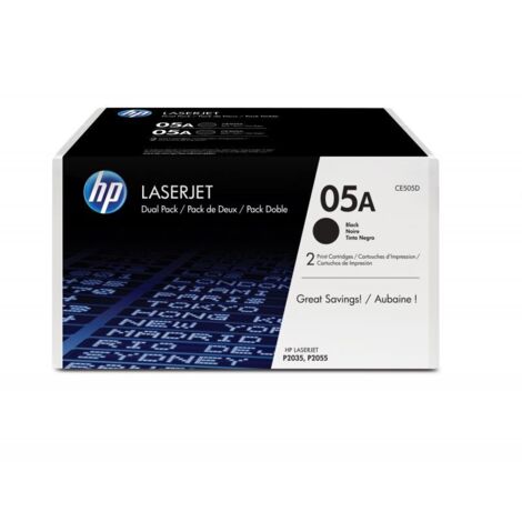 Tóner Original HP nº05A Multipack/ 2x Negro