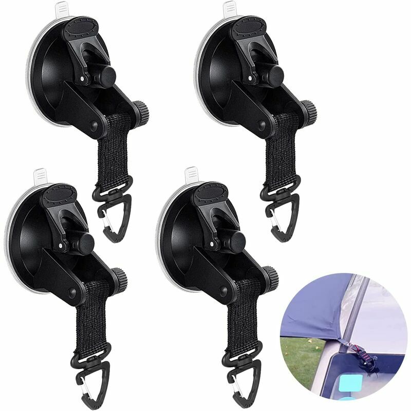 FVO - Tongboke Ancoraggio a Ventosa, 4 Pezzi Ganci...