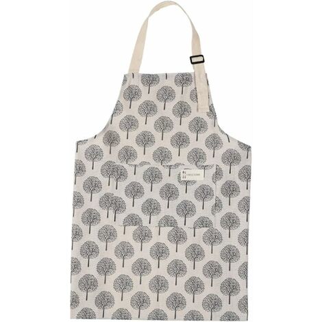 Tongliang Linen and Cotton Apron Adjustable Kitchen Apron with Pocket for Women and Men #1