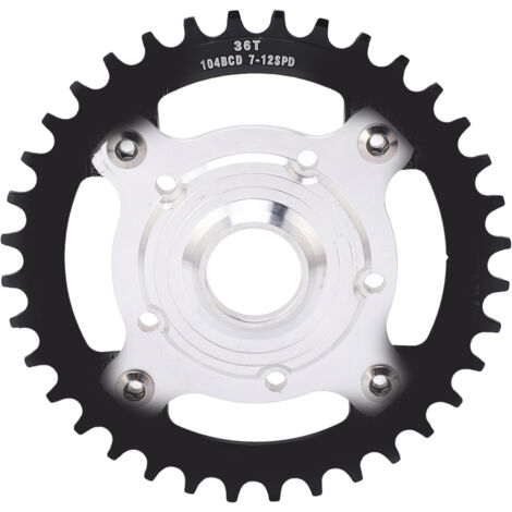 Tongsheng 104BCD 36T Umbausatz für E-Bikes – Kettenblatt aus Aluminiumlegierung und schwarzer Spider-Adapter
