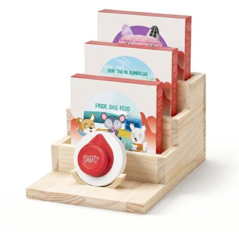 Tonieplay Étagère de Rangement Jeux en Bois, Support pour contrôleur Tonieplay et Disque Tonieplay, Étagère Murale ou de Bureau pour Chambre d’Enfant