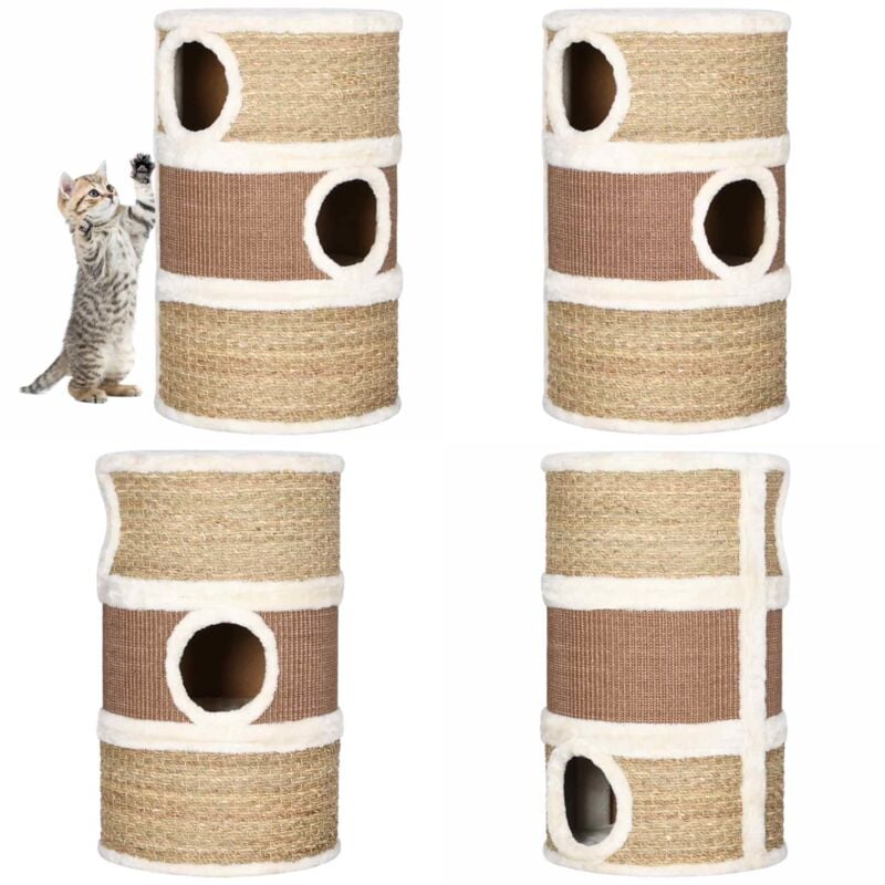 Vidaxl - Tonneau à gratter pour chats 60 cm Herbiers marins - Baril à Gratter Pour Chat - Arbre à Chat - Jouet Pour Chat - Griffoir - Maison Pour