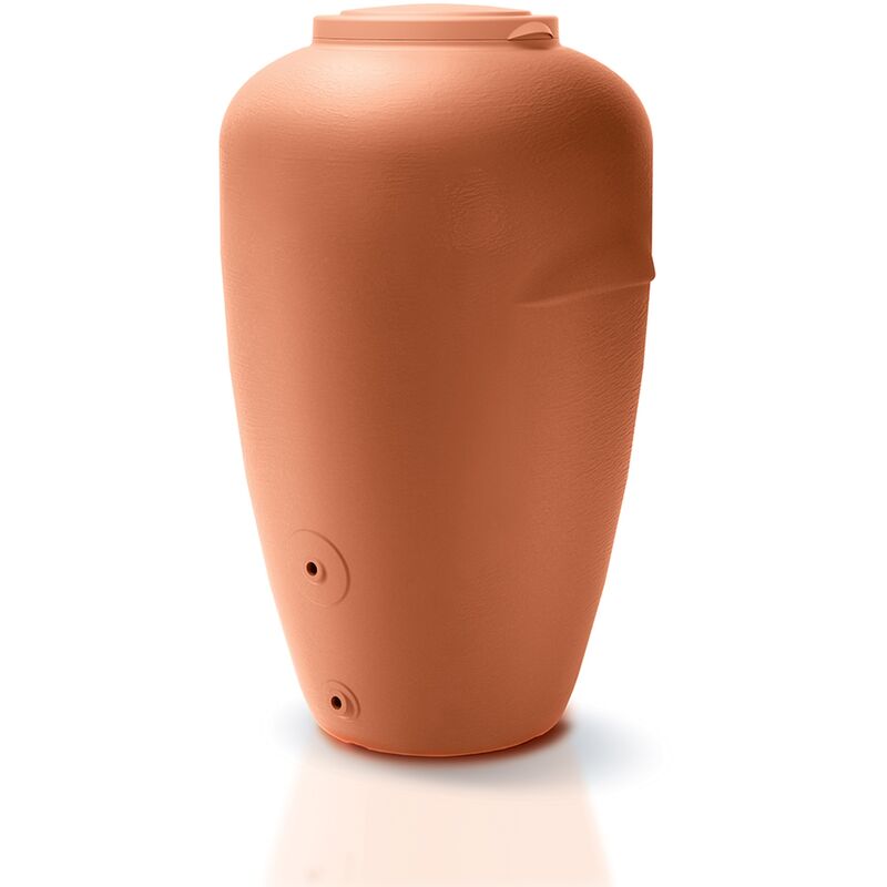 Baril d'eau de pluie 440l aquacan baril d'eau de pluie en plastique couleur terre cuite 85 (l) x 85 (l) x 135 (h) cm