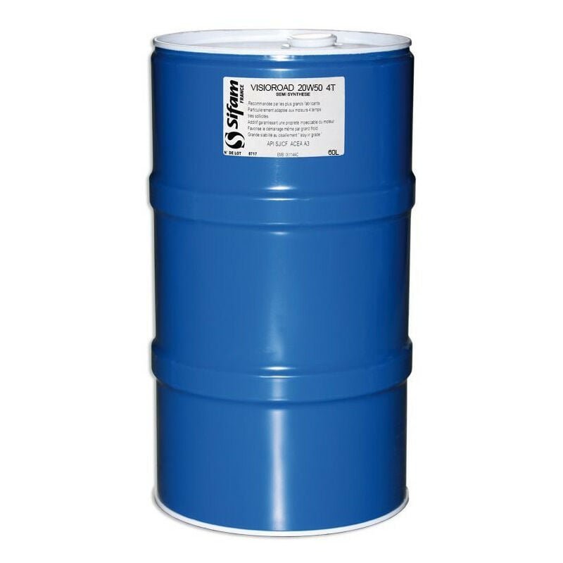 Tonnelet d'huile 4T 20W50 de 60L - Semi Synthèse